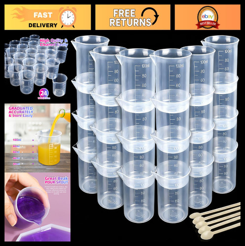 Pcs 100ml measuring - 24,