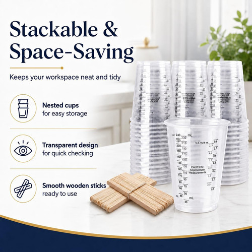 Epoxy resin mixing cups 240ml - resin,